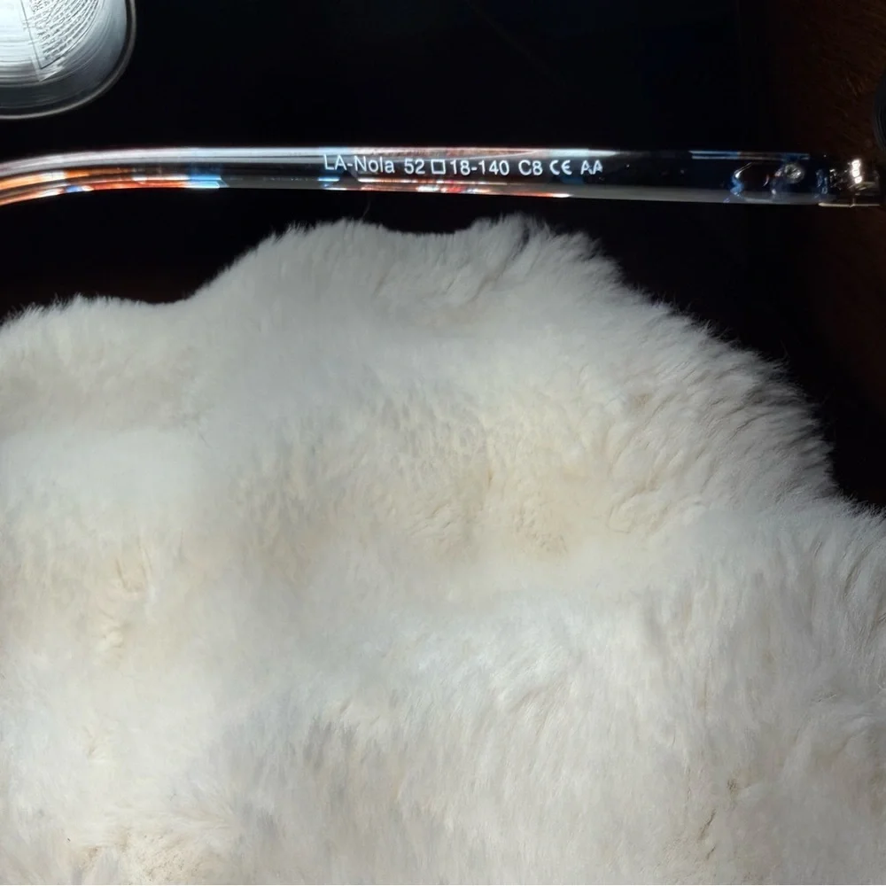 LA-Nola 52-18-140 Multicolor Floral Rectangular Eyeglass Frames C8 AA